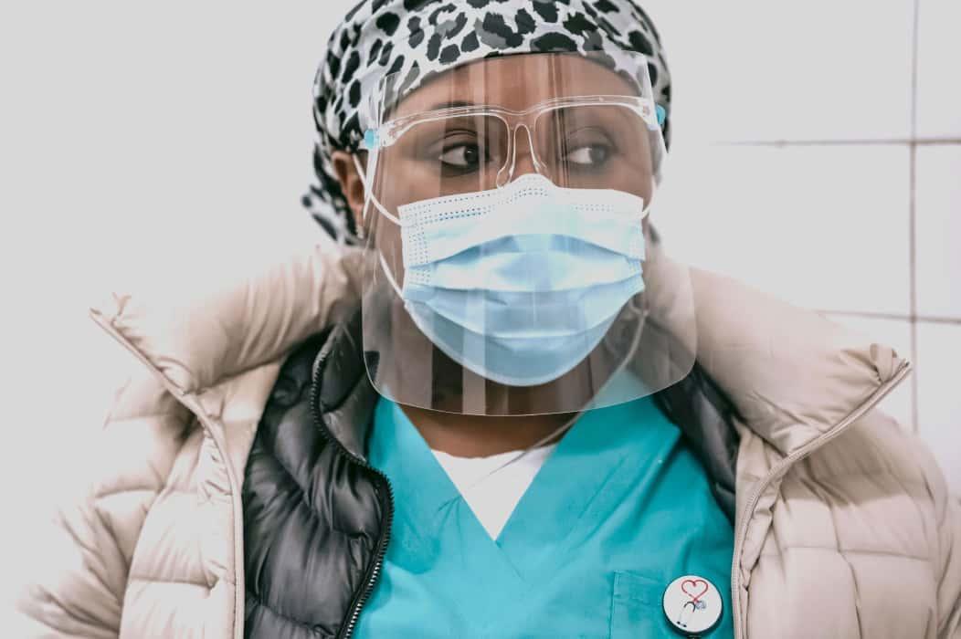 Nurse coming into work during the COVID-19 pandemic