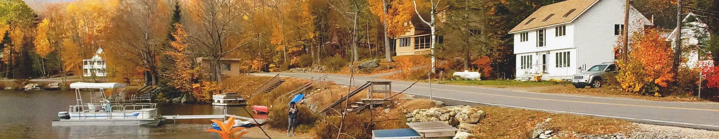 Lakeside during the fall